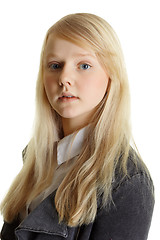 Image showing Portrait of beautiful girl with blonde hair