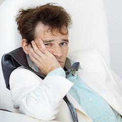 Image showing Depressive young man