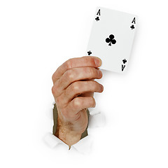 Image showing Card ace in hand