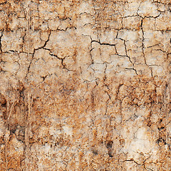 Image showing Seamless texture - cracked clay ground