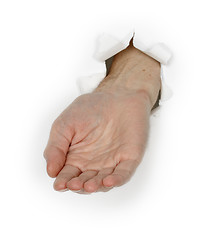 Image showing Hand begging