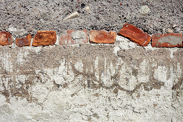 Image showing Multilayered concrete old wall