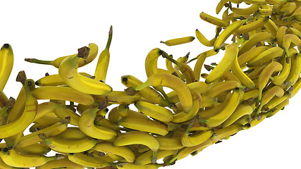 Image showing Ripe bananas isolated over white