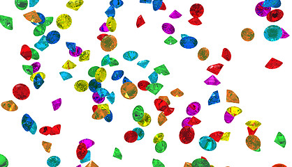 Image showing Large group of colorful Diamonds isolated