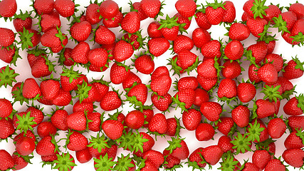 Image showing Fresh strawberry texture or background