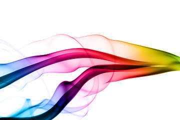 Image showing Magic Abstract colored waves on white