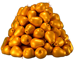 Image showing Pile or Heap of golden pears