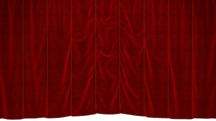 Image showing Red dropping Curtain