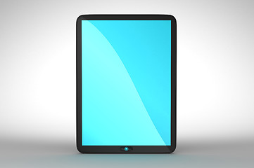 Image showing Tablet PC with blue colored screen