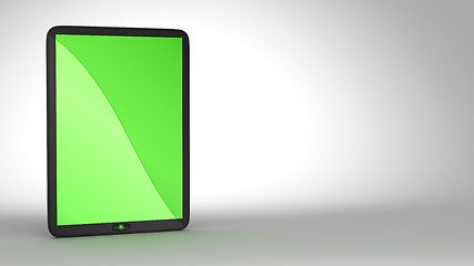 Image showing Tablet PC with green colored screen