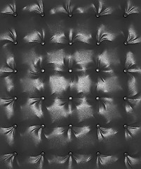 Image showing Luxury Black buttoned leather texture 