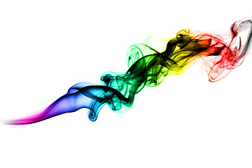 Image showing Multicolored Abstract puff of fume