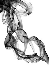 Image showing Complex Abstract fume swirls on white