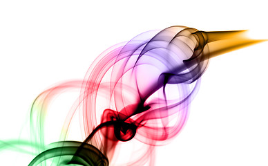 Image showing Magic Abstract puff of colored smoke