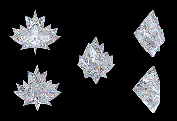 Image showing 5 side views of maple leaf diamond