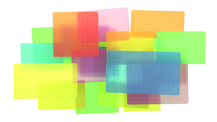 Image showing Abstract colored translucent rectangles