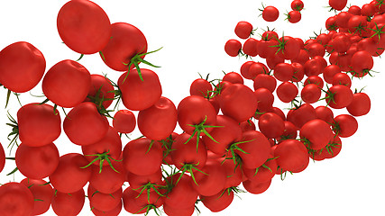 Image showing Tomatoes Cherry flow isolated over white