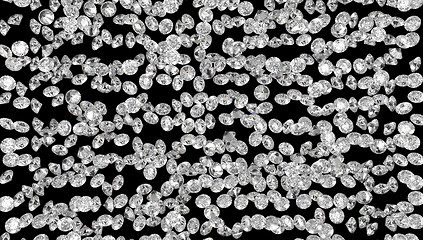 Image showing Diamond background. Jewels over black