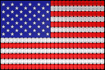 Image showing USA flag assembled of diamonds