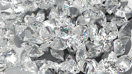 Image showing Diamond background. Large group of Jewels