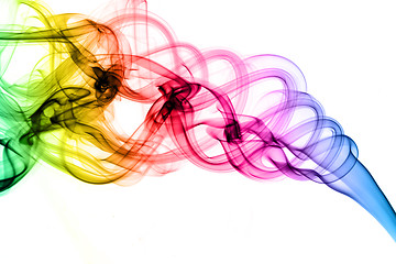 Image showing Magic colored fume shapes