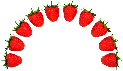 Image showing Strawberry shaped arch isolated