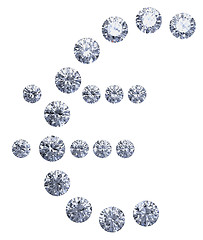 Image showing Euro symbol assembled of diamonds