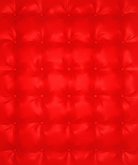 Image showing Red Luxury buttoned leather pattern