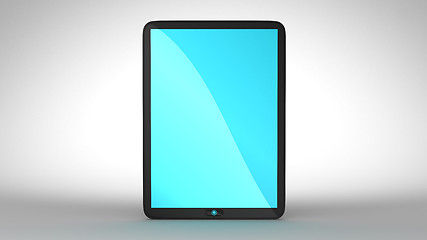 Image showing Tablet PC with blue colored screen