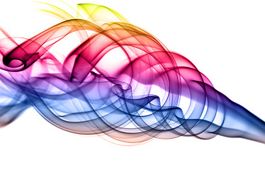 Image showing Abstract colored smoke swirls