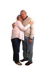 Image showing Seniors hugging.