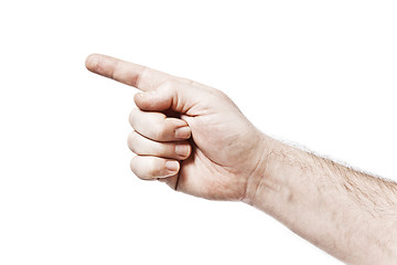 Image showing male hand pointing