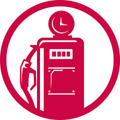 Image showing Gasoline pump filling station