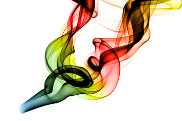 Image showing RGB Fume Abstract shape on white