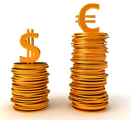 Image showing Euro Currency advantage over US dollar