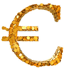 Image showing Euro stability. Symbol assembled with coins