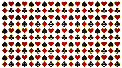 Image showing Card suits and poker symbols. Isolated over white