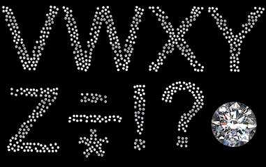 Image showing Diamond V-Z letters and punctuation marks