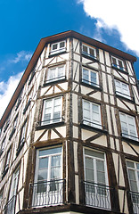 Image showing Old Studwork house facade in Rouen