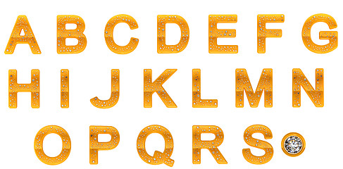 Image showing Golden Diamond A-S letters