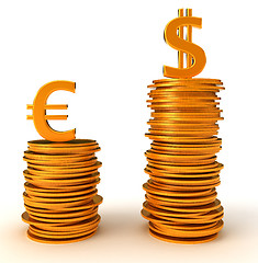 Image showing Advantage of US Dollar over Euro