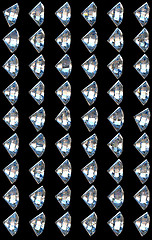 Image showing Collage - side views of diamonds