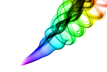 Image showing Abstract colored smoke shapes