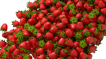 Image showing Fresh strawberry flow or stream