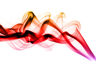 Image showing Colorful Abstract fume waves pattern