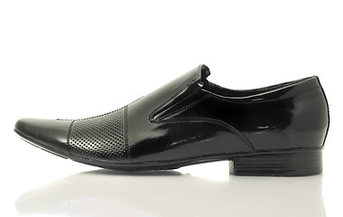 Image showing Classic Men's patent-leather shoe