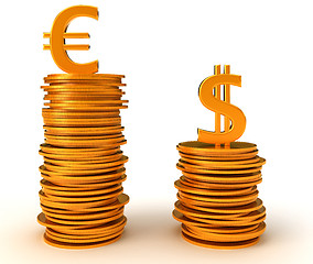 Image showing Euro Currency dominancy over US dollar