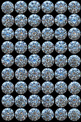 Image showing Diamonds top views 