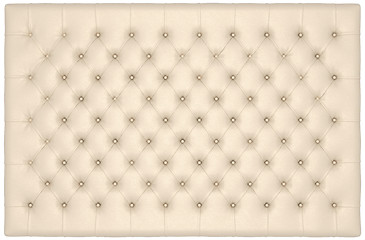 Image showing Beige Luxury buttoned leather mattress