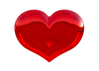 Image showing Semitransparent red heart shape isolated